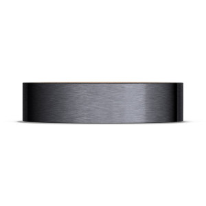 1576BTRMLG band, straight-on view of the brushed black flat exterior with rose gold edge line