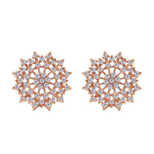 Gabriel Fashion 14 Karat Starburst Stud Earrings EG12189K45JJ