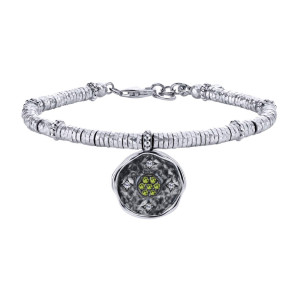 Gabriel Fashion Silver Two-Tone Byblos Charm Bracelet TB3664MXJMC