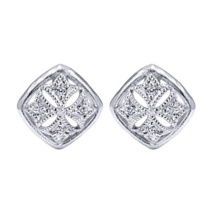 Gabriel Fashion Silver Organic Stud Earrings EG12391SV5JJ