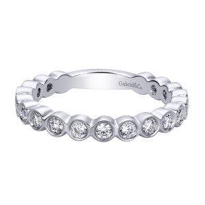 Gabriel Fashion 14 Karat Stackable Stackable Ladies' Ring LR4571W44JJ