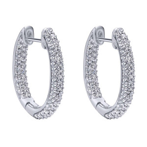 Gabriel Fashion 14 Karat Huggies Huggie Earrings EG9944W45JJ
