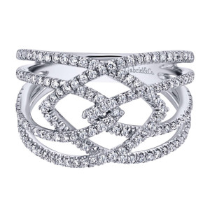 Gabriel Fashion 14 Karat Lusso Diamond Ladies' Ring LR50662W45JJ