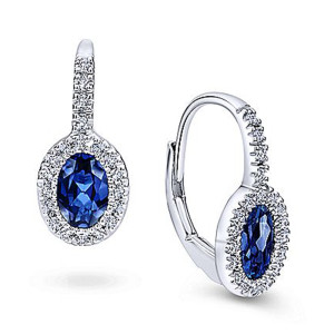Gabriel Fashion 14 Karat Lusso Color Leverback Earrings EG9509W44SB