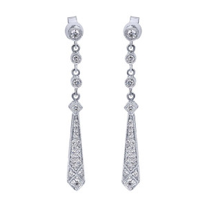 Gabriel Fashion 14 Karat Victorian Drop Earrings EG9753W45JJ