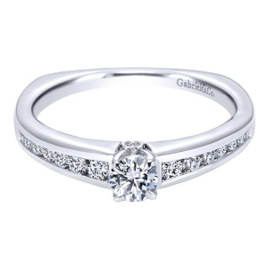 Gabriel 14 Karat Contemporary Engagement Ring ER96081W44JJ