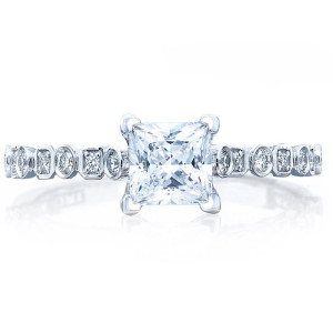 Tacori 201-2PR5 Platinum Sculpted Crescent Engagement Ring