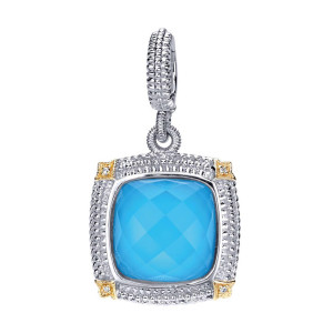 Gabriel Fashion Silver / 18 Karat Two-Tone Roman Pendant PT9365MY5XT