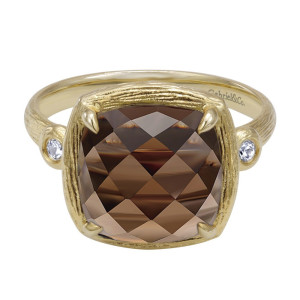 Gabriel Fashion 14 Karat Nature Ladies' Ring LR5697Y45SQ