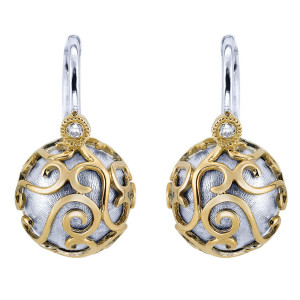 Gabriel Fashion Silver / 18 Karat Two-Tone Mediterranean Leverback Earrings EG11145MY5JJ