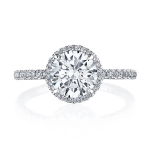 Tacori 2677RD8 Platinum Sculpted Crescent Engagement Ring