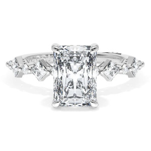 Tacori 272937RAD85X6PL Platinum Sculpted Crescent Engagement Ring