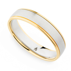 274166 Christian Bauer Palladium & 18 Karat Wedding Ring / Band