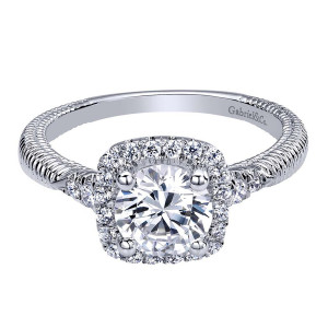 Gabriel 14 Karat Contemporary Engagement Ring ER10280W44JJ