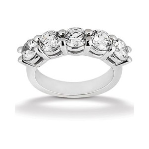 Diamond Five Stone Band 18 Karat Taryn Collection TQD B-2912-5
