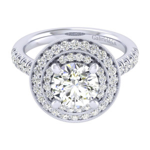 Gabriel 14 Karat Perfect Match Engagement Ring ER039C8AHW44JJ