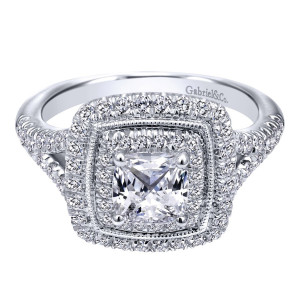 Gabriel 14 Karat Contemporary Engagement Ring ER10188W44JJ