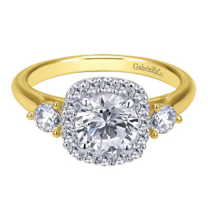 Gabriel 14 Karat Contemporary Engagement Ring ER7510M44JJ