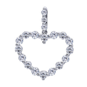 Gabriel Fashion 14 Karat Eternal Love Heart Heart Pendant PH422W44JJ