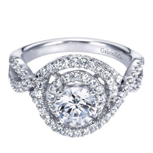 Gabriel 14 Karat Contemporary Engagement Ring ER8355W44JJ