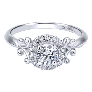 Gabriel 14 Karat Contemporary Engagement Ring ER911777R0W44JJ