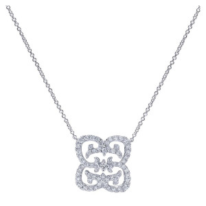 Gabriel Fashion 14 Karat Lace Necklace NK4477W45JJ