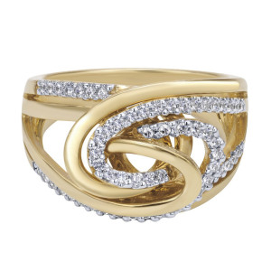 Gabriel Fashion 14 Karat Two-Tone Modern Ladies' Ring LR5018M44JJ