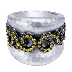 Gabriel Fashion Silver Byblos Ladies' Ring LR50296SVJYS