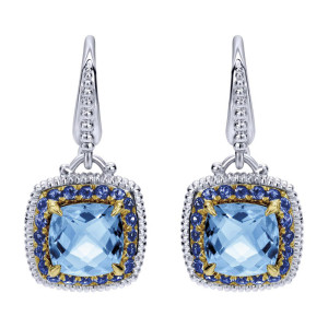 Gabriel Fashion Silver / 18 Karat Two-Tone Roman Drop Earrings EG10924M4MYJMC