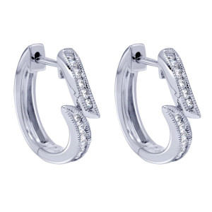 Gabriel Fashion 14 Karat Huggies Huggie Earrings EG11120W45JJ
