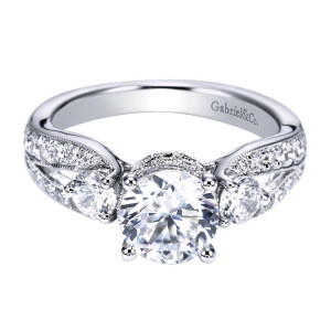 Gabriel 14 Karat Victorian Engagement Ring ER6265W44JJ