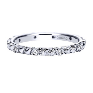 Gabriel Fashion 14 Karat Stackable Stackable Ladies' Ring LR6361W45JJ