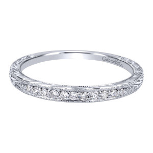 Gabriel 14 Karat Victorian Wedding Band WB11827R4W44JJ
