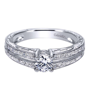 Gabriel 14 Karat Victorian Engagement Ring ER94280W44JJ