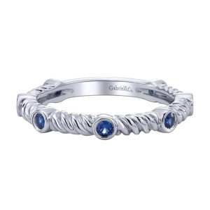 Gabriel Fashion 14 Karat Stackable Stackable Ladies' Ring LR4886W4JSA