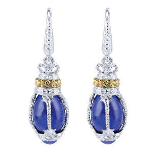 Gabriel Fashion Silver / 18 Karat Two-Tone Mediterranean Drop Earrings EG10917MYJLP