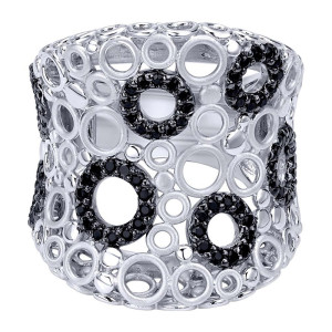 Gabriel Fashion Silver Cirque Ladies' Ring LR50349SVJBS