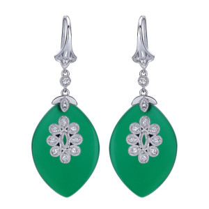 Gabriel Fashion Silver Art Nouveau Drop Earrings EG11904SVJMC