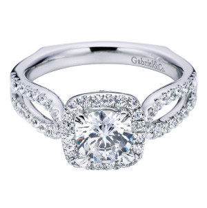 Gabriel 14 Karat Contemporary Engagement Ring ER6267W44JJ