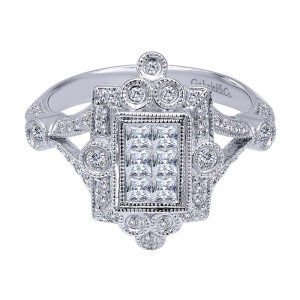 Gabriel Fashion 14 Karat Victorian Ladies' Ring LR5194W44JJ