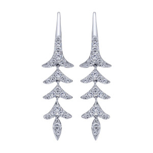 Gabriel Fashion 14 Karat Nature Drop Earrings EG12210W45JJ