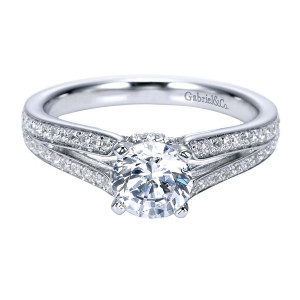 Gabriel 14 Karat Contemporary Engagement Ring ER8001W44JJ
