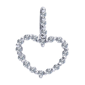 Gabriel Fashion 14 Karat Eternal Love Heart Heart Pendant PH425W45JJ