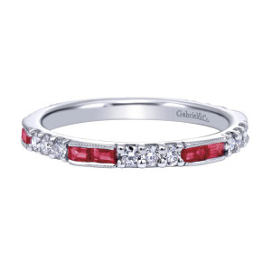 Gabriel Fashion 14 Karat Stackable Stackable Ladies' Ring LR4572W44RA