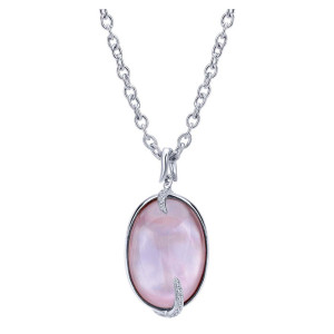 Gabriel Fashion Silver Cirque Necklace NK4442SVJMC