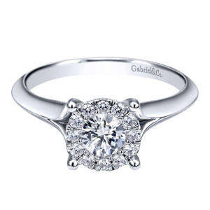 Gabriel 14 Karat Contemporary Engagement Ring ER910941W44JJ
