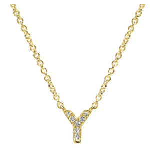 Gabriel Fashion 14 Karat Initial Initial Necklace NK4577Y-Y45JJ
