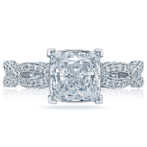 HT2528PR7 Platinum Tacori Ribbon Engagement Ring