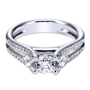 Gabriel 14 Karat Contemporary Engagement Ring ER94277W44JJ