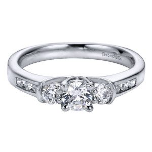 Gabriel 14 Karat Contemporary Engagement Ring ER93967W44JJ
